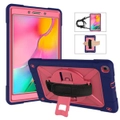 Catzon C-Robot Tablet Case Rugged Heavy Duty Shockproof Stand Cover For Samsung Galaxy Tab A 8.0 T290/T295(2019)-Navy&RoseRed