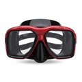 Catzon Diving Mask Anti-Fog Tempered Glass Waterproof Lens Adjustable Strap Adult Swimming Goggles For Snorkeling Swimming Scuba Diving-Red