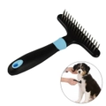 Catzon Pet Rake Hair Removal Brush Double Row of Stainless Steel Pins Comb