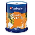 Verbatim DVD-R InkJet Printable 4.7 GB 100pcs [95153]