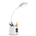 Simplecom Rechargeable LED Desk Lamp With Clock [EL621]