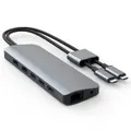 HyperDrive Viper 10-in-2 USB-C Hub with Dual Display for Mac/PC - Space Grey [HD392-GRAY]