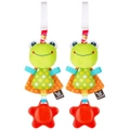2PK Benbat Dazzle Frog Jitter Baby/Infant 0m+ Hanging Educational Stroller Toys