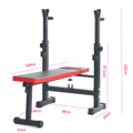 Topko Weight Bench Press Multi-Station Fitness Weights Squat Rack Incline Red
