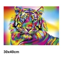 5D Diamond Art Painting 30x40cm Canvas Kit Rainbow Tiger