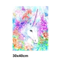 5D Diamond Art Painting 30x40cm Canvas Kit Flowery Unicorn