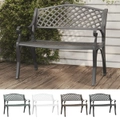Garden Bench Cast Aluminium Patio Outdoor Seat Furniture Multi Colours vidaXL