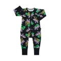 Bonds Baby 2-Way Zip Wondersuit Coverall Black Tropic T-Rex