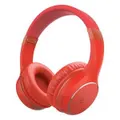 Motorola Bluetooth Wireless Headphones with Microphone, MOTO XT220 Over-Ear Foldable Head Phones with Dynamic Bass & 24h Playtime (Chili Red)