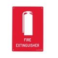 Fire Extinguisher Symbol 450x300mm Safety Sign Polypropylene Wall/Door Mountable