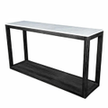 Belle Denver Marble & Timber Rectangular Console Table in Black
