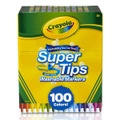 100pc Crayola Super Tips Washable Coloured Non Toxic Markers Art Crafts Kids 3y+