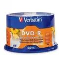 VERBATIM DVD-R 4.7GB 50Pack of White InkJet 16x