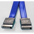 8ware SATA 3.0 Data Cable 0.5m / 50cm Male to Male Straight 180 to 180 Degree 26AWG Blue