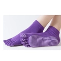 3 Pack Of Women Antislip Ankle Grip Colorful 5 Toe Finger Cotton Yoga Socks