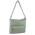 Pierre Cardin Womens Woven Leather Flap Cross-Body Bag Handbag - Mint