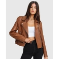 Just Friends Leather Jacket - Brown