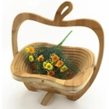 Bamboo Folding Basket Apple Fruit Basket Gift Creative Wooden Artwork