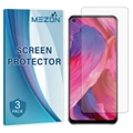 [3 Pack] OPPO A76 Ultra Clear Screen Protector Film by MEZON – Case Friendly, Shock Absorption (OPPO A76, Clear)