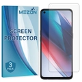 [3 Pack] OPPO Find X5 Lite Ultra Clear Screen Protector Film by MEZON – Case Friendly, Shock Absorption (OPPO Find X5 Lite, Clear)