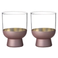 2pc Tempa Aria 240ml Glass Tumbler Cocktail Water/Juice Cup Drinkware Rose Gold