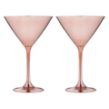 2pc Tempa Aurora 190ml Martini Glass Wine Water/Cocktail Drinkware Cup Rose Gold