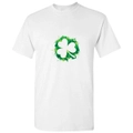 Lucky Green Four Leaf Clover Plant Fortune White Men T Shirt Tee Top