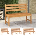 Solid Teak Wood Garden Bench Patio Outdoor Wooden Seating Multi Sizes vidaXL