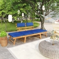 Garden Bench with Cushions 2-in-1 190 cm Solid Acacia Wood vidaXL