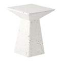 Cooper & Co. Toledo 56cm Terrazzo Side Table Stool Speckle White