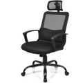 Costway Mesh Ergonomic Office Chair High Back Executive Computer Chair Adjustable Armrest/Headrest