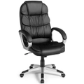 Costway Ergonomic Office Chair Executive Computer Chair PU Leatehr Padded Gaming Seat Black