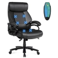 Costway 6 Point Massage Office Chair Executive Computer Chair Gaming PU Leather Padded Seat Home Office