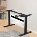 Electric Stand up Desk Frame Height Width Adjustable Sit Stand Standing Desk Base Workstation Black/White/Bright Silver