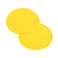 1X Silicone Frisbee For Dogs Flying Disc Rings Puppy Pet Fetch Training Kids Beach Toy Flyer Soft React Faster Interactive Light Weight Yellow