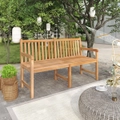 Garden Bench 150 cm Solid Teak Wood vidaXL