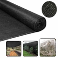 Elora Shadecloth 1.83x10m Black 90% UV Screen Sail Shade Cloth Mesh Roll Net Garden Outdoor