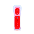 Game Left and Right Hand Handle Straight Handle Handle Curved Handle with Silicone Sleeve and Hand Rope Suitable for WII Host-Red