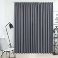Blackout Curtain with Hooks Grey 290x245 cm vidaXL