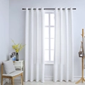 Blackout Curtains with Metal Rings 2 pcs Off White 140x225 cm vidaXL