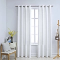 Blackout Curtains with Metal Rings 2 pcs Off White 140x245 cm vidaXL