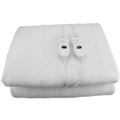 Fitted Washable Electric Blanket Double - White