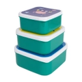 3pc Ladelle Ocean 250ml/400ml/600ml Container Food/Snack Lunch Storage Set Green