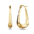 Photon Alyssa Hoop Gold Layered Earrings