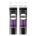 2PK BYS Purple Glitter/Sparkle 17ml Makeup/Cosmetics/Beauty Hair Quick Dry/Set