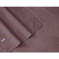 Ardor Boudoir Embre King Bed Cotton Sheet Set Linen Look Washed Bedding Plum
