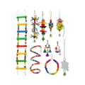 10X Parrot Hanging Swing Bird Toy Harness Cage Ladder Parakeet Cockatiel Budgie