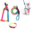 Pet Harness Pet Collar with Leash Set Dog Walking Vest for Cat Puppy