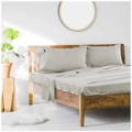 Ardor 1000TC Cotton Rich Single Bed Sheet Set Home Bedding w/ Pillowcases Silver