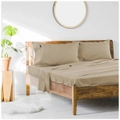 Ardor 1000TC Cotton Rich King Bed Sheet Set Home Bedding w/ Pillowcases Stone